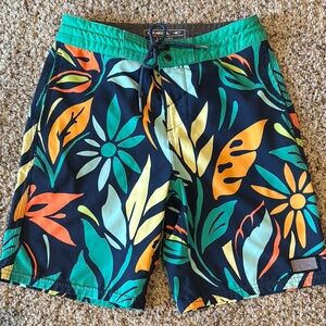Kid’s Colorful Floral Board Shorts
